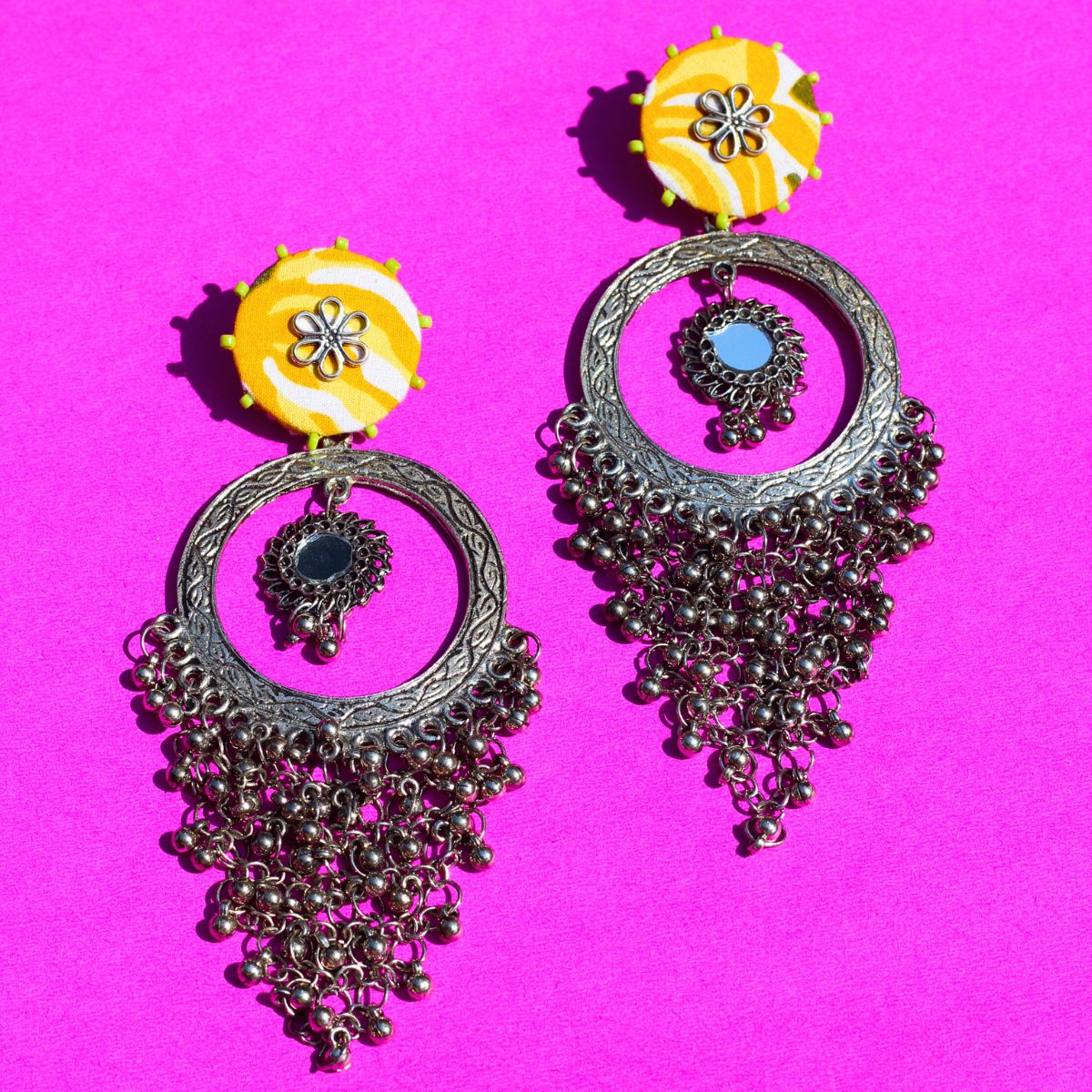 Silver Jaal Earrings